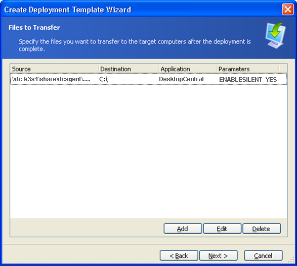 View the Files to be Transferred