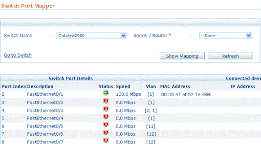 Network Monitoring Tools : Switch Port Mapper