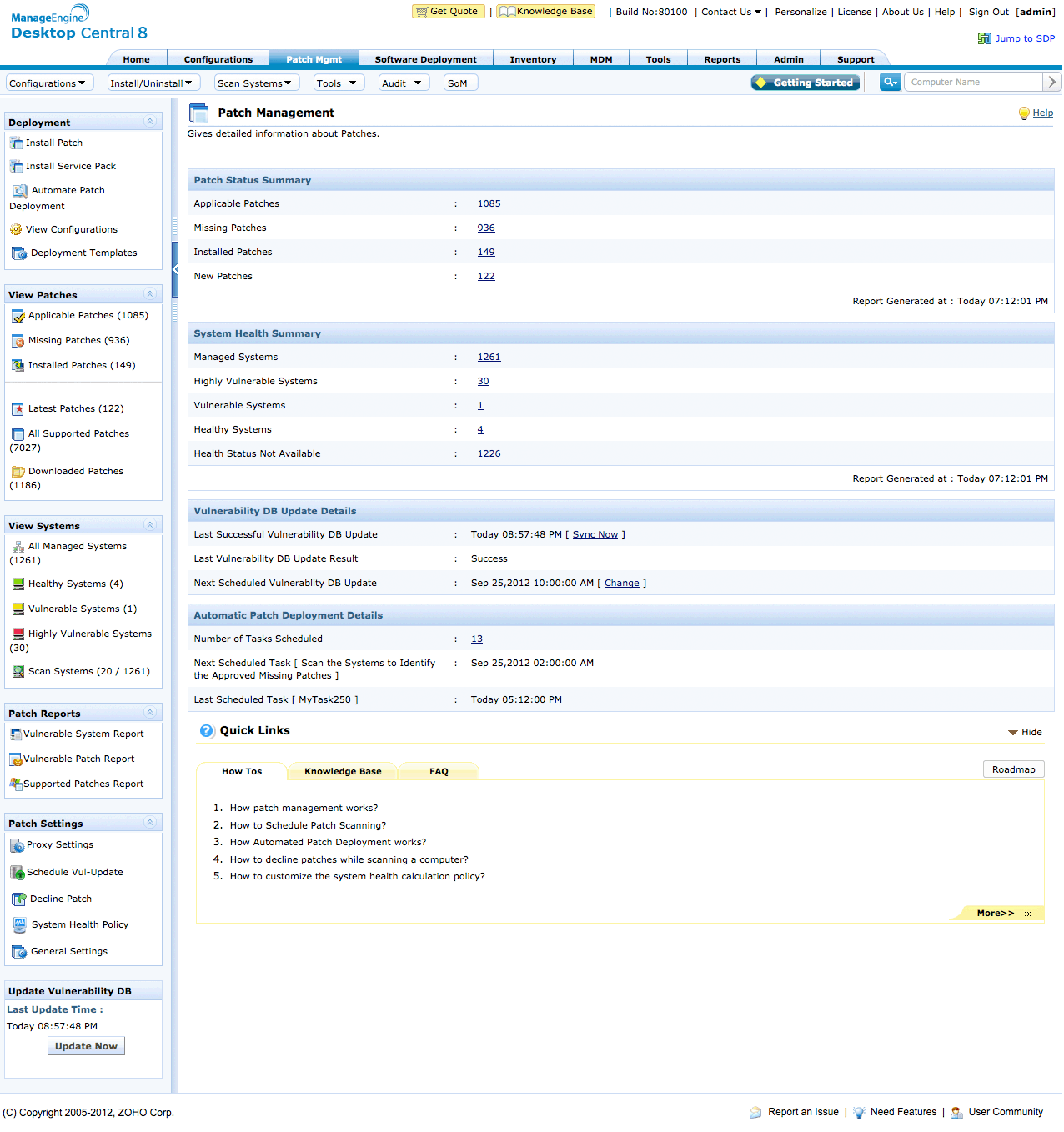 Patch Management Software ManageEngine Desktop Central