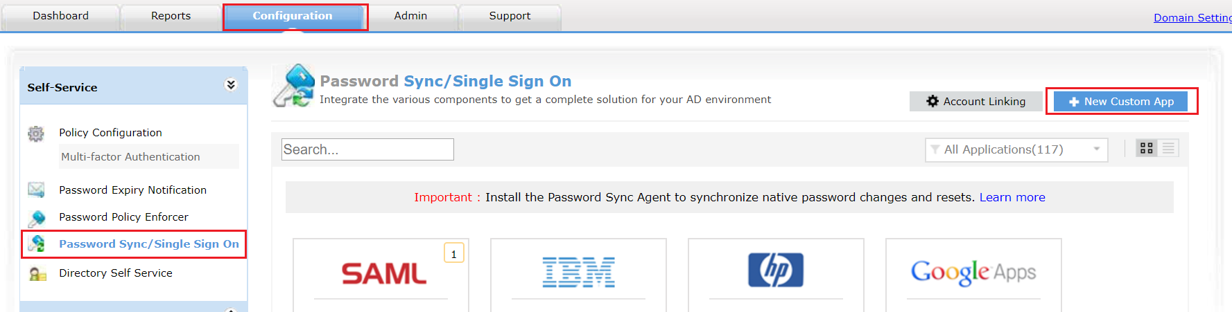 Custom saml apps single sign on configuration