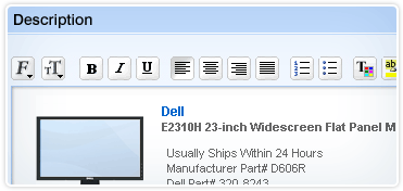 Help desk software rich html editor