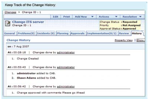 Keep Track of Change History