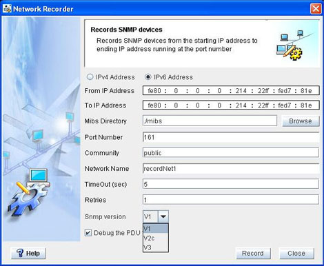 SNMP Network Recorder