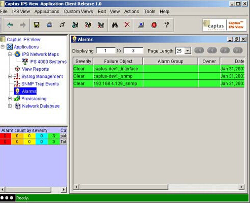 Captus IPS View Alarm Browser