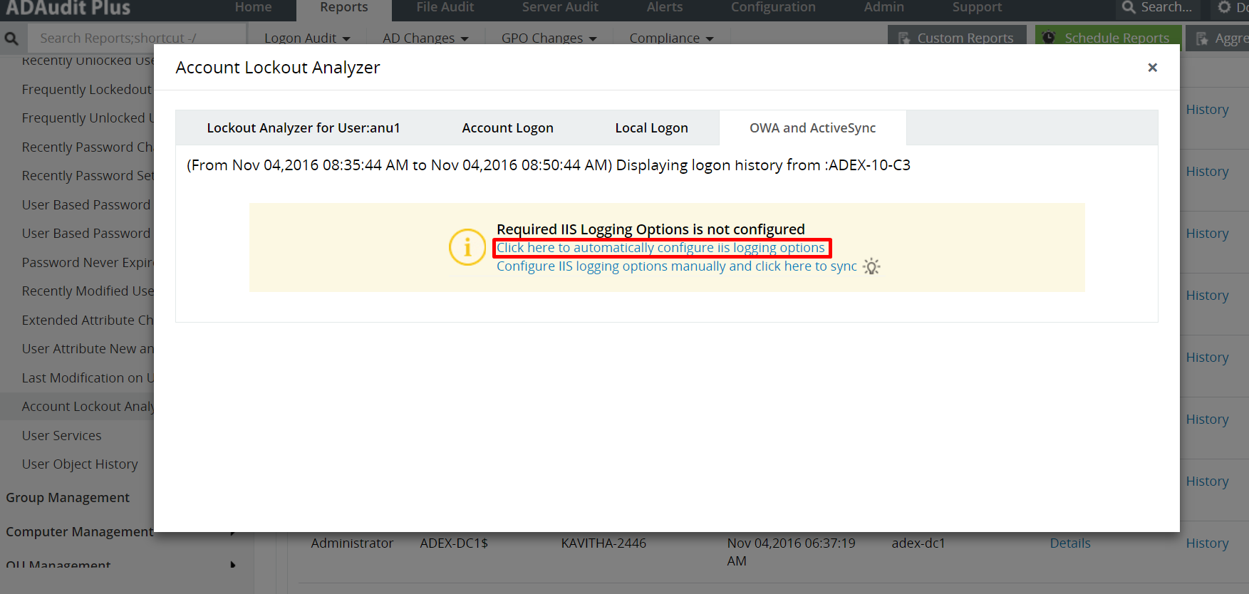 Automatic Configuration of Account Analyzer